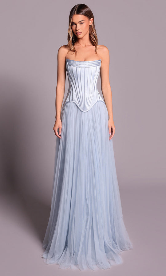 Tarik Ediz 99137 - Corset Bodice Tulle A-line Dress