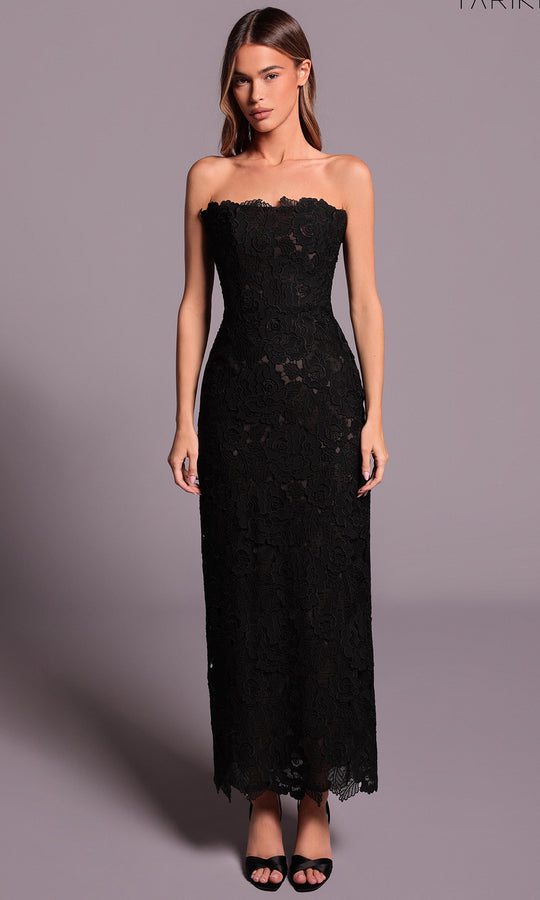Tarik Ediz 99139 - Strapless Lace Column Dress