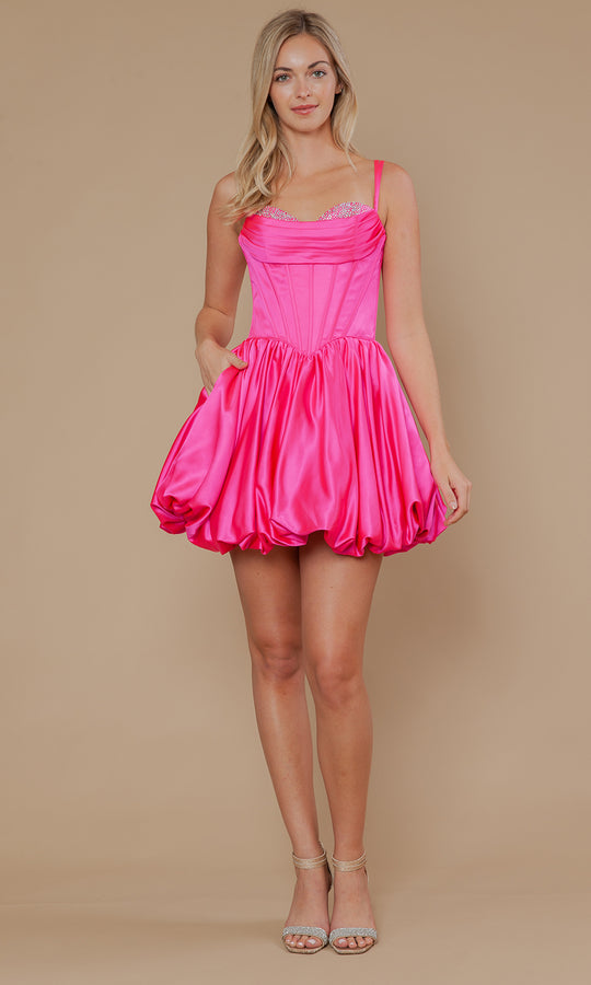Poly USA 9946 - Bubble Hem A-Line Dress with Double Straps