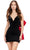 Ashley Lauren 4646 - Velvet Sheath Bow-Detailed Dress Homecoming Dresses 00 / Black/Red