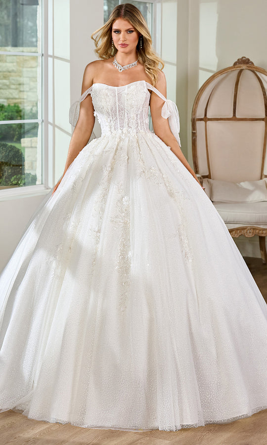 Rachel Allan RB6155 - Scoop Neck Off Shoulder Ballgown