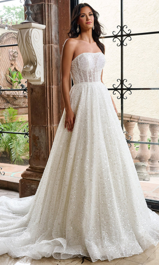Rachel Allan RB5094 - Strapless Floral Sequin Ballgown