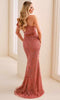 Cameron Blake CB446 - Soutache Embroidered One Shoulder Dress In Rose