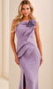 Cameron Blake CB448 - Sleeveless Asymmetric Neck Formal Dress In Purple
