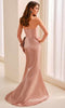 Cameron Blake CB454 - Bow Detail Strapless Mermaid Dress In Brown