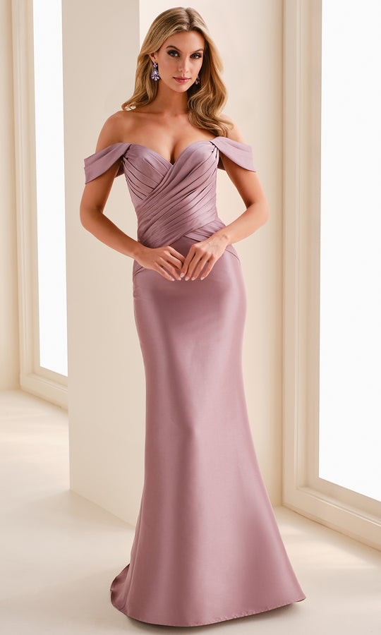 Cameron Blake CB828 - Sweetheart Ruched Mikado Gown
