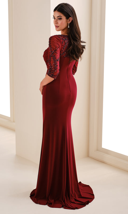 Cameron Blake CB833 - Embellished Jewel Neckline Formal Gown