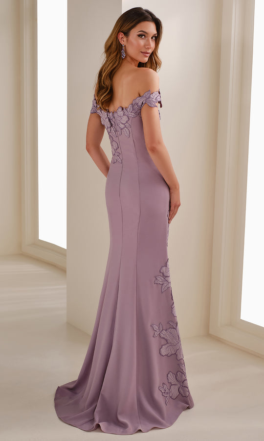 Cameron Blake CB901 - Embroidered Floral Off Shoulder Gown