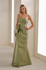 Cameron Blake CB909 - Ruched Strapless Mermaid Gown with Slit