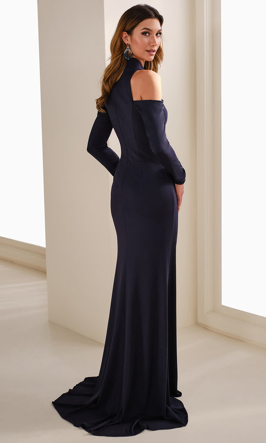 Cameron Blake CB912 - High Neck Jersey Gown with Cold Shoulders