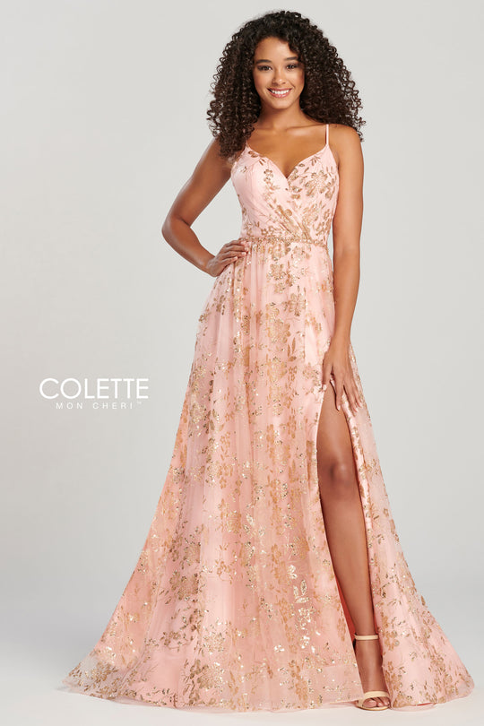 Colette By Daphne CL12006 - Glitter Tulle Prom Gown
