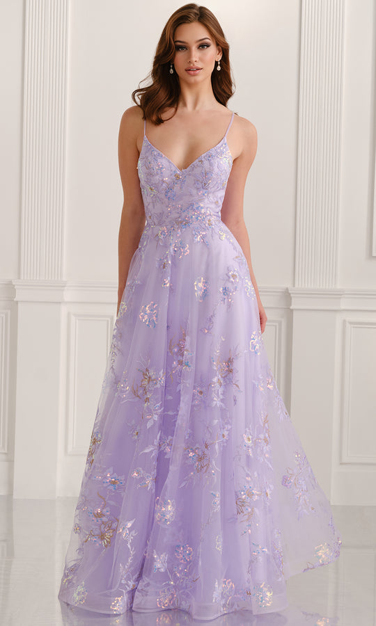 Colette CL6109 - Floral Embroidered Sequin A-Line Gown