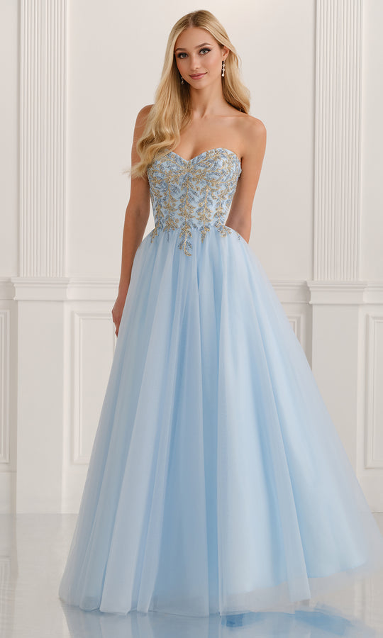 Colette CL6111 - Glitter Applique Sweetheart A-Line Gown