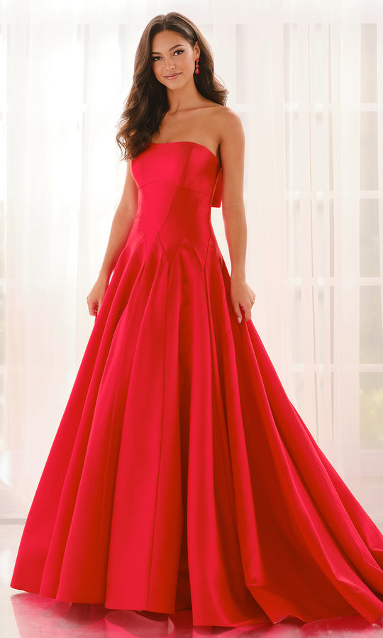 Colette CL6189 - Beaded Bow Strapless Prom Ballgown