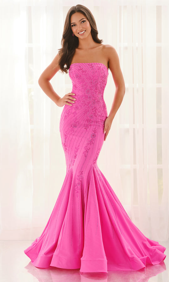 Colette CL6195 - Strapless Lace-Up Back Mermaid Prom Gown