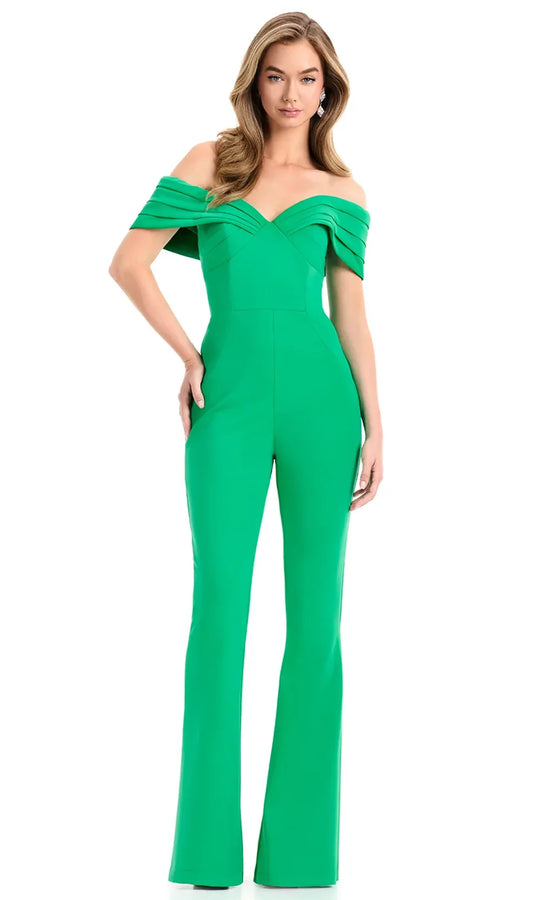 Ashley Lauren 12054 - Sweetheart Jumpsuit with Pleated Detail