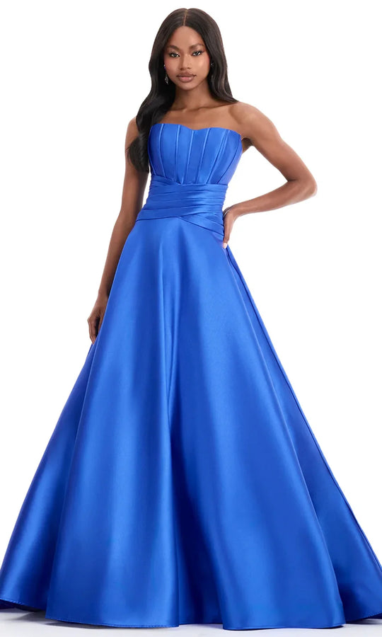 Ashley Lauren 12055 - Semi-Sweetheart Mikado Ballgown