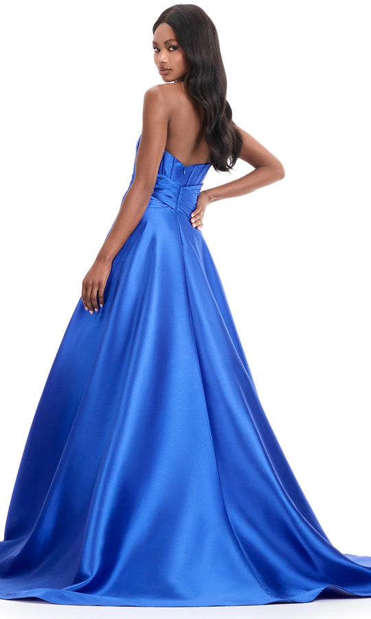 Ashley Lauren 12055 - Pleated Waistband Strapless Ballgown
