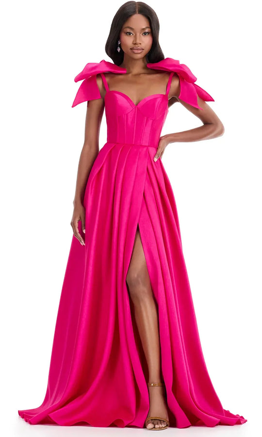 Ashley Lauren 12065 - Pleated A-line Sweetheart Evening Gown