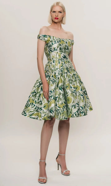 park 108 - m343 floral embroidered high low a-line dress Black / 6 main image 1