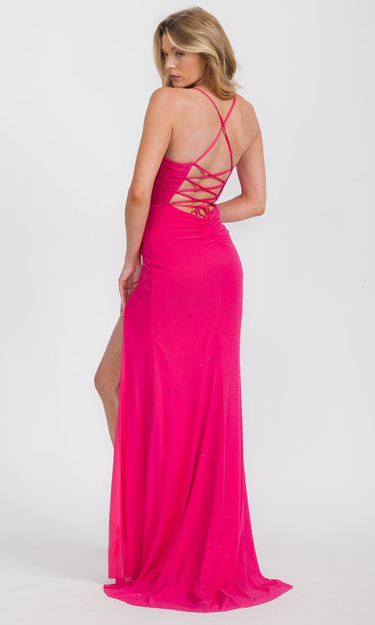 Eureka Fashion EK187B - Rhinestone Sweetheart Gown with Ruched Bodice