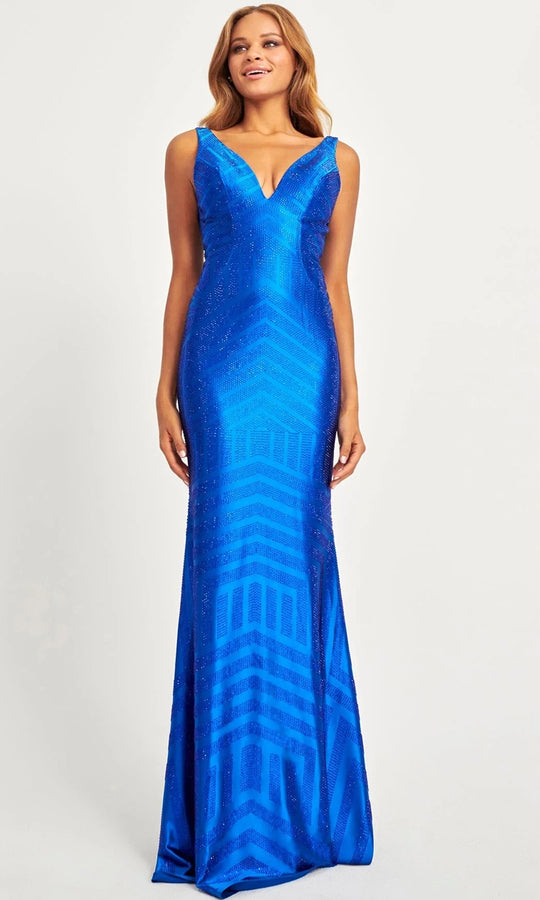 Faviana ES10889 - Sequin V-Neck Sleeveless Evening Gown
