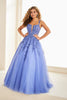 Ellie Wilde EW120014 - Applique Tulle A-Line Prom Dress
