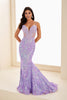 Ellie Wilde EW36003 - Floral Sequin Lace Mermaid Prom Dress