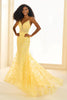 Ellie Wilde EW36008 - Plunging Neckline Trumpet Prom Dress