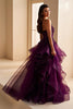 Ellie Wilde EW36225 - Ruffled Skirt Scoop Neck Prom Dress