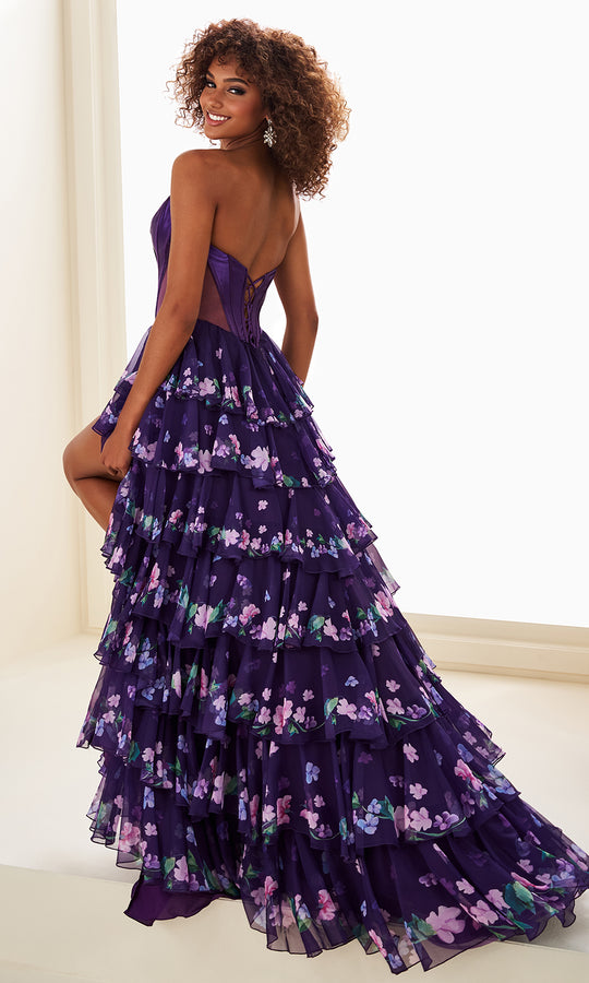Ellie Wilde EW37001 - Tiered Floral A-Line Prom Dress