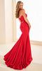 Ellie Wilde EW37009 - Illusion Side Sweetheart Dress with Zipper Slit In Red