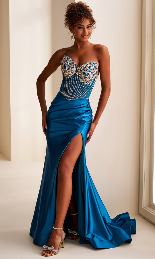 Ellie Wilde EW37016 - Off Shoulder Prom Dress With Beaded Detail