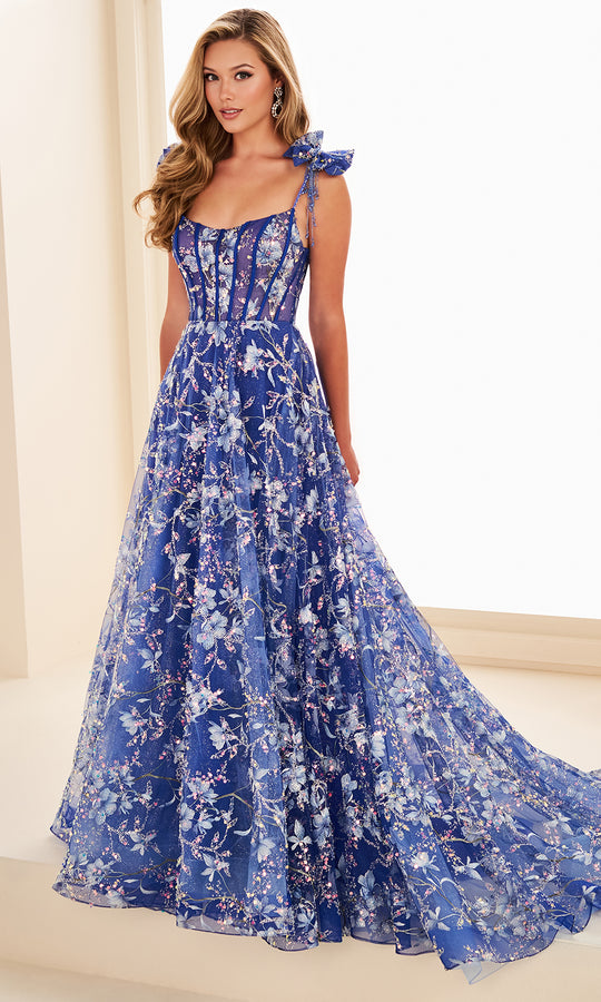 Ellie Wilde EW37020 - Floral Embroidered Tulle A-Line Gown