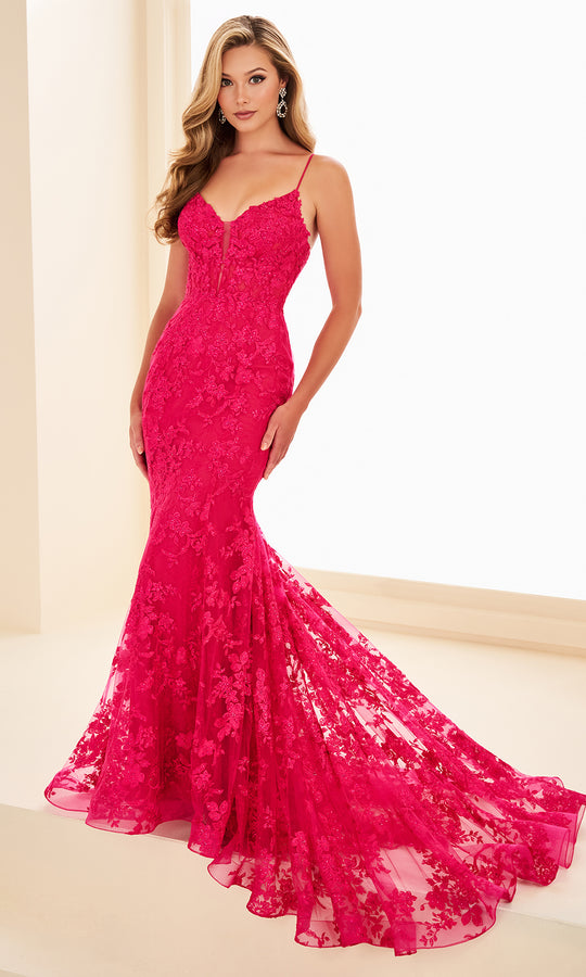 Ellie Wilde EW37027 - Floral Embroidered Long Mermaid Prom Dress