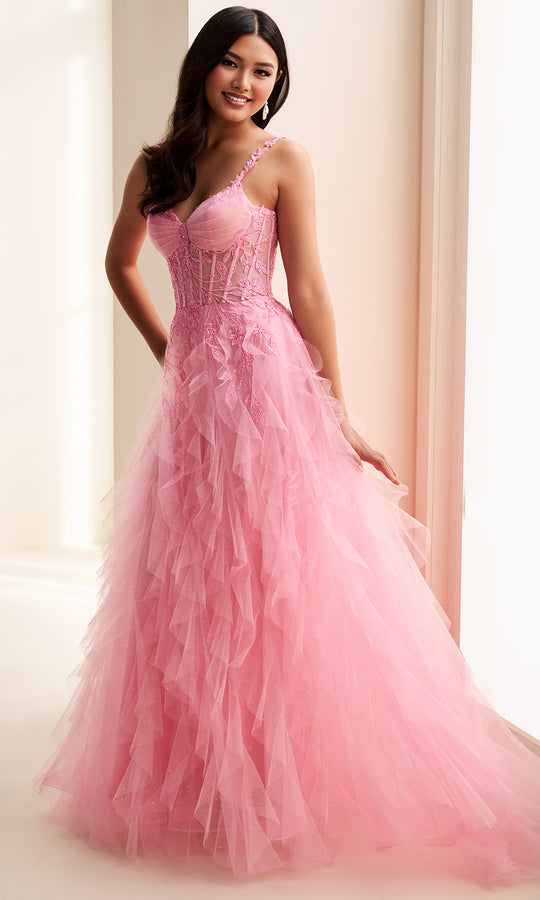 Ellie Wilde EW37031 - Sleeveless Ruffled Tulle Ballgown