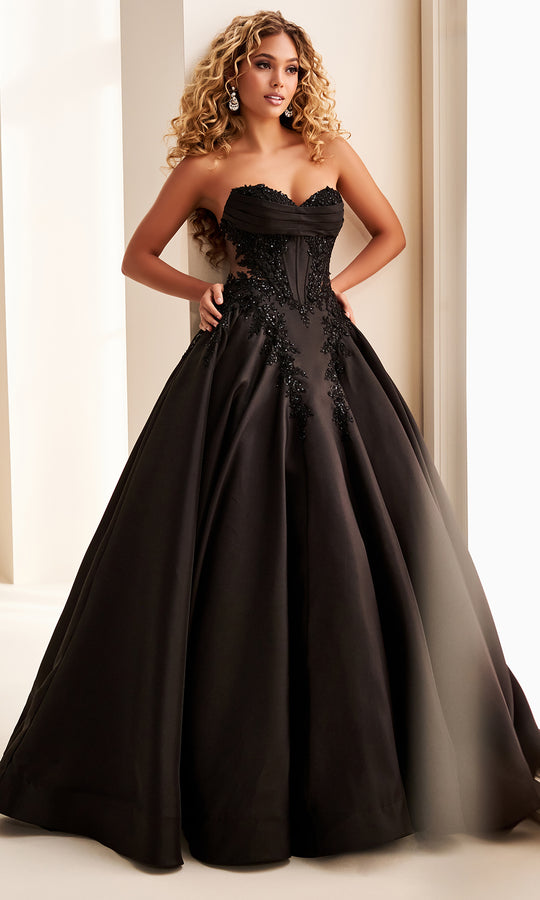 Ellie Wilde EW37082 - Beaded Lace Mikado Prom Ballgown