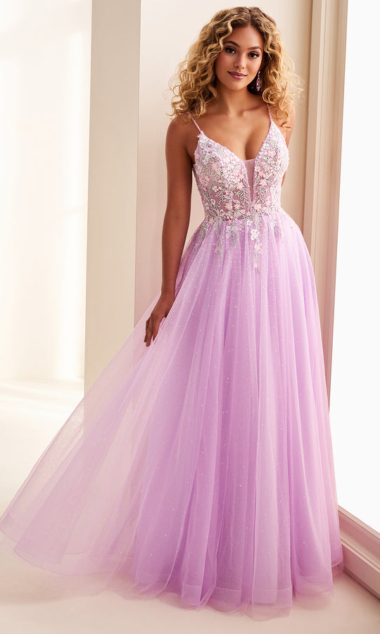 Ellie Wilde EW37096 - Layered Tulle Low V-Back Gown