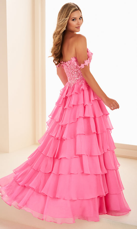 Ellie Wilde EW37108 - Ruffled Chiffon A-Line Prom Dress