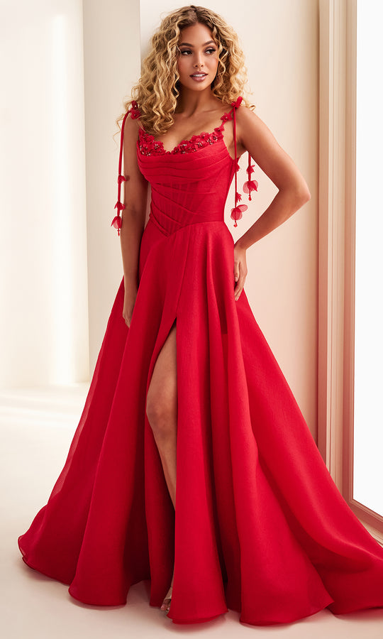 Ellie Wilde EW37111 - Sweetheart Neck Floral Applique Ballgown