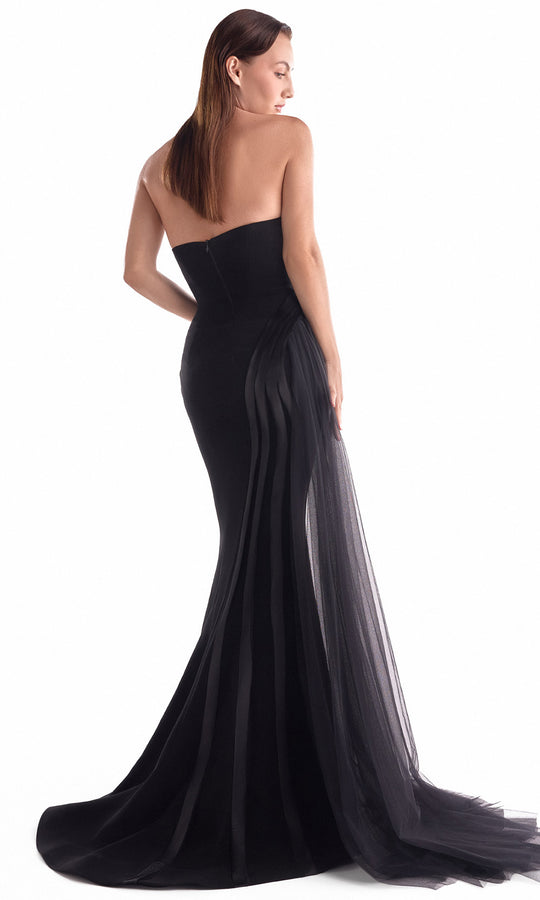 MNM COUTURE G2116 - Corded Embroidery Strapless Evening Gown