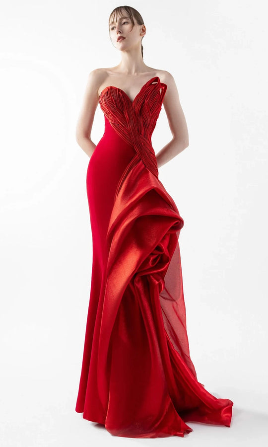 MNM Couture G2006 - Sweetheart Sculpted Drape Gown