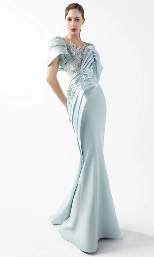 MNM Couture G2024 - Illusion Bateau Embroidered Mermaid Gown
