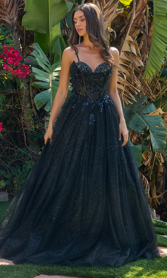 Elizabeth K GL3750 - Sweetheart A-Line Prom Gown with Corset Top