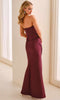 Ivonne D ID2210 - Floral Applique Front Slit Overskirt Dress In Red