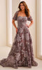 Ivonne D ID2211 - Embroidered Strapless Sweetheart Long Dress In Purple