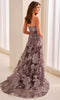 Ivonne D ID2211 - Embroidered Strapless Sweetheart Long Dress In Purple