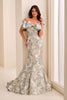 Ivonne D ID6203 - Bow Off Shoulder Evening Gown