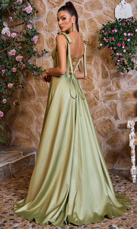 J'Adore Dresses J26037 - Sweetheart Bow-Tied Strap Evening Dress