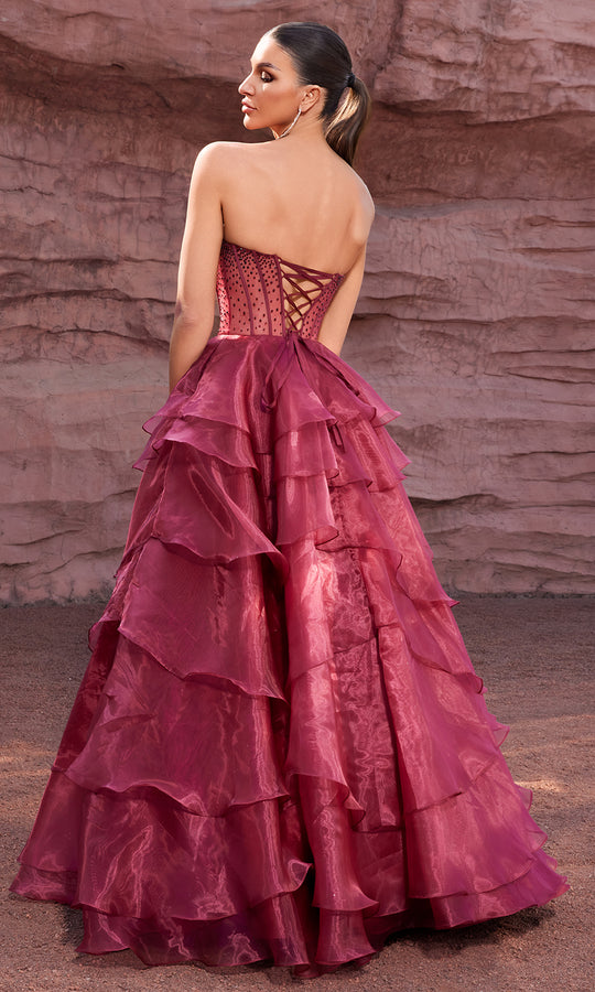 J'Adore Dresses J27003 - Sweetheart Tiered Ruffle Ballgown